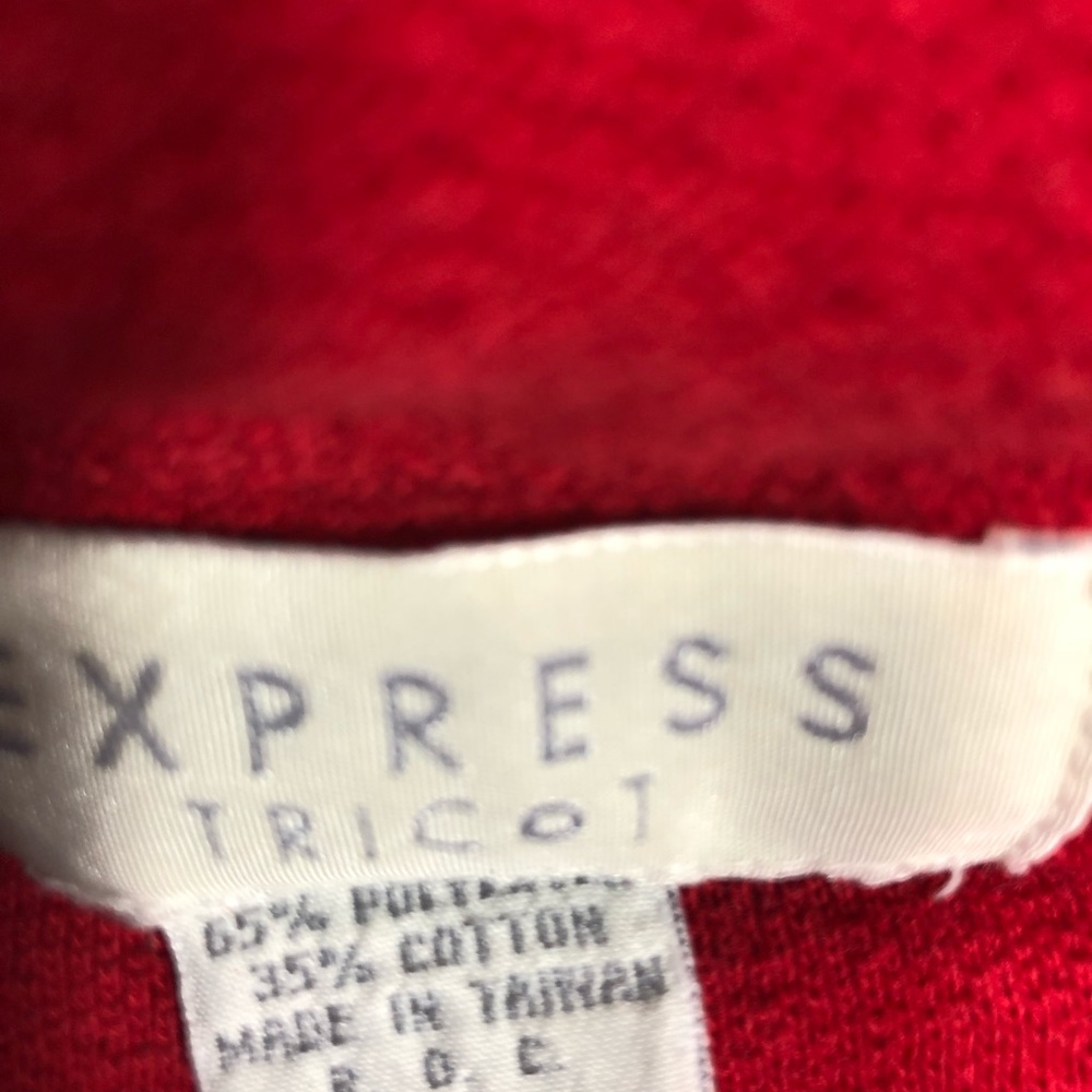 Express Medium Red Button Down Dress Jacket - image 4